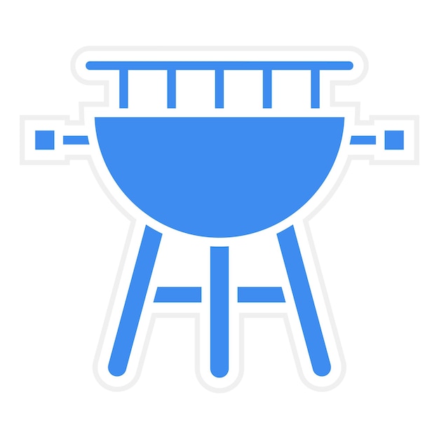 Imagen vectorial del icono de la parrilla de barbacoa Se puede usar para cumpleaños
