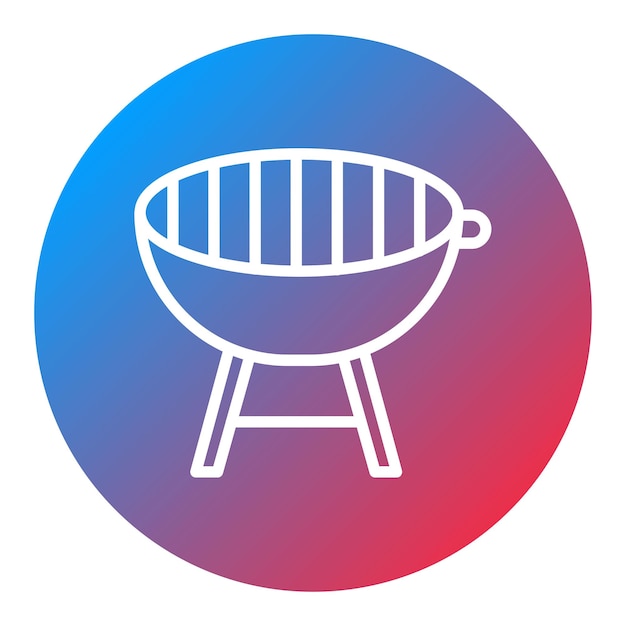 Imagen vectorial del icono de la parrilla Se puede usar para el trekking