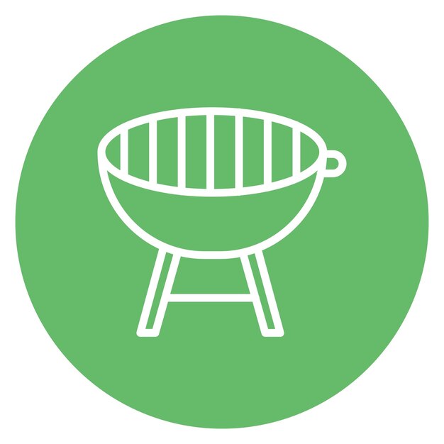 Imagen vectorial del icono de la parrilla Se puede usar para el trekking
