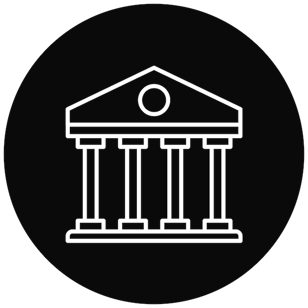 Imagen vectorial del icono del Partenón Se puede usar para la civilización antigua