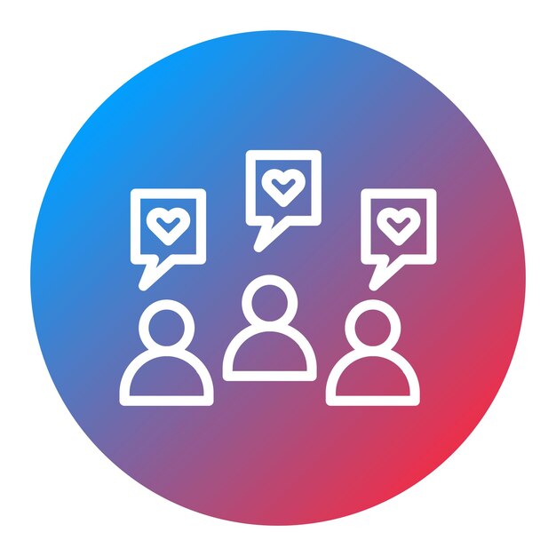 Imagen vectorial del icono de participación de la audiencia Se puede usar para crowdfunding