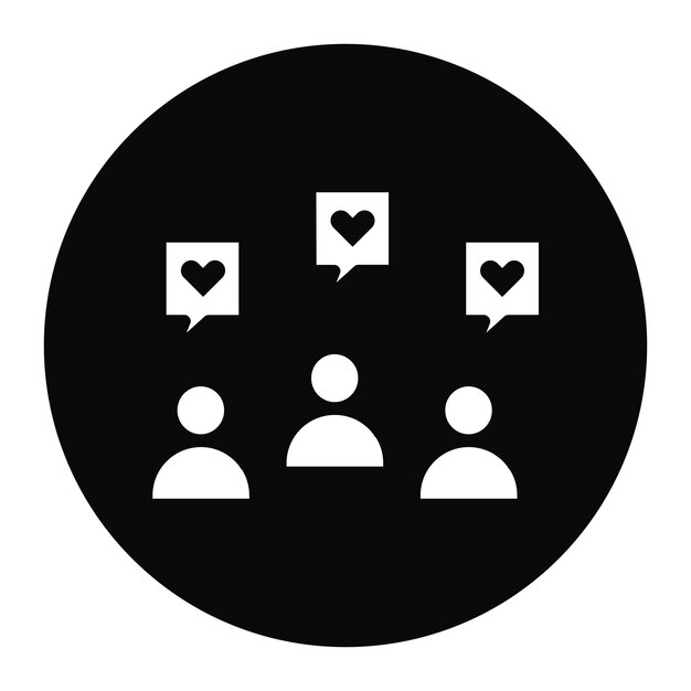 Imagen vectorial del icono de participación de la audiencia Se puede usar para crowdfunding