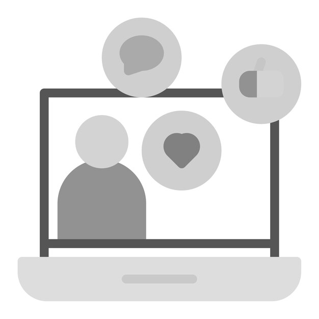 Imagen vectorial del icono de participación del influenciador Se puede usar para el video blog