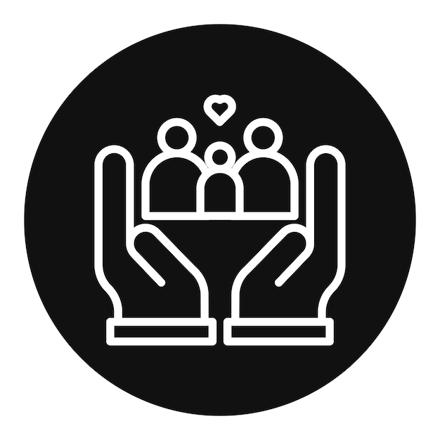 Imagen vectorial del icono de participación de los padres Se puede utilizar para la guardería