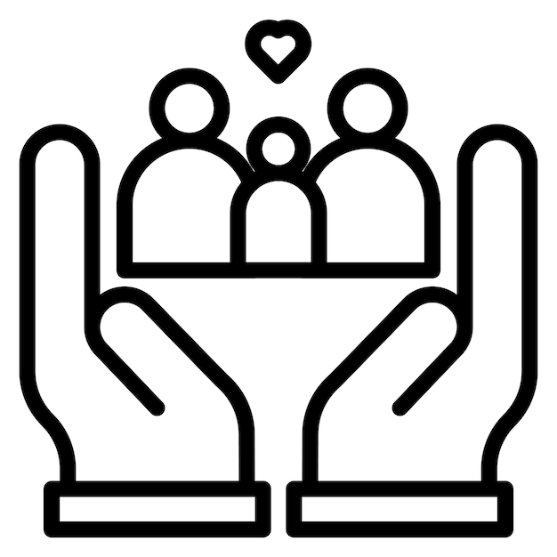 Imagen vectorial del icono de participación de los padres Se puede utilizar para la guardería