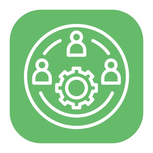 Imagen vectorial del icono de participación de las partes interesadas Se puede utilizar para el rendimiento empresarial