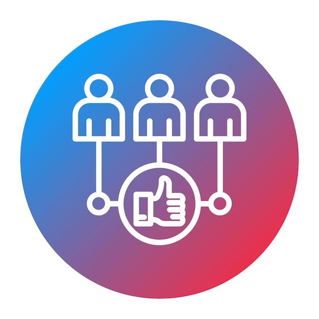 Imagen vectorial del icono de participación de las partes interesadas Puede utilizarse para el Plan de Acción