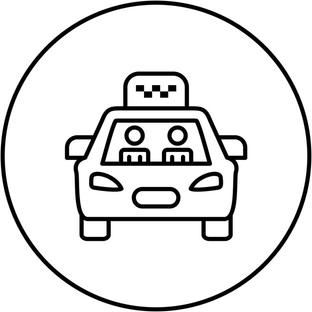 Imagen vectorial del icono del pasajero Se puede utilizar para el servicio de taxi