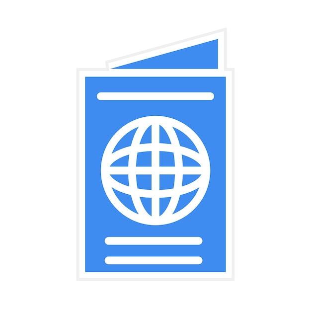 Imagen vectorial del icono del pasaporte Se puede usar para Aventura