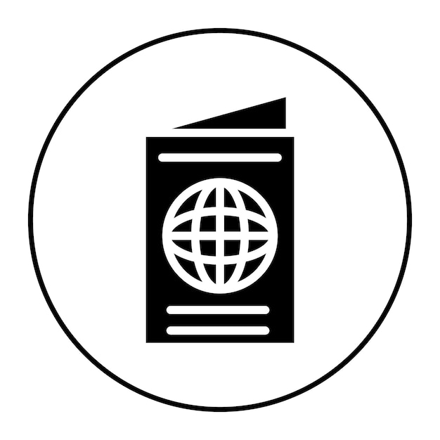 Imagen vectorial del icono del pasaporte Se puede usar para Aventura
