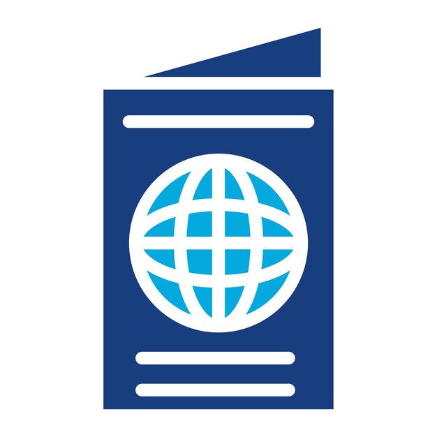 Imagen vectorial del icono del pasaporte Se puede usar para Aventura