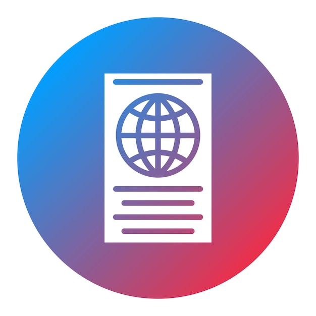 Imagen vectorial del icono del pasaporte Se puede usar para Beach Resort
