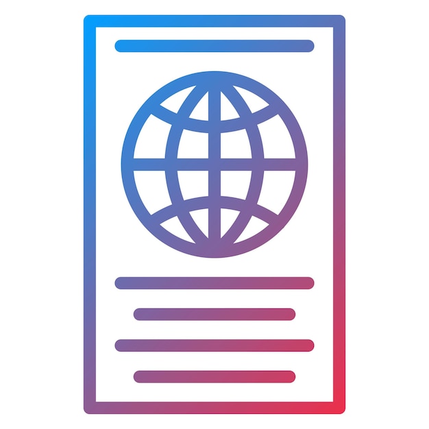 Imagen vectorial del icono del pasaporte Se puede usar para Beach Resort