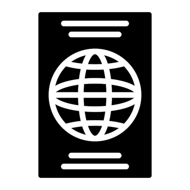 Imagen vectorial del icono del pasaporte Se puede usar para el Día Mundial de los Refugiados