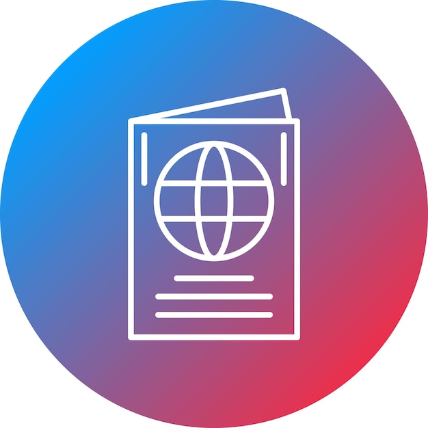 Imagen vectorial del icono del pasaporte Se puede utilizar para la aviación