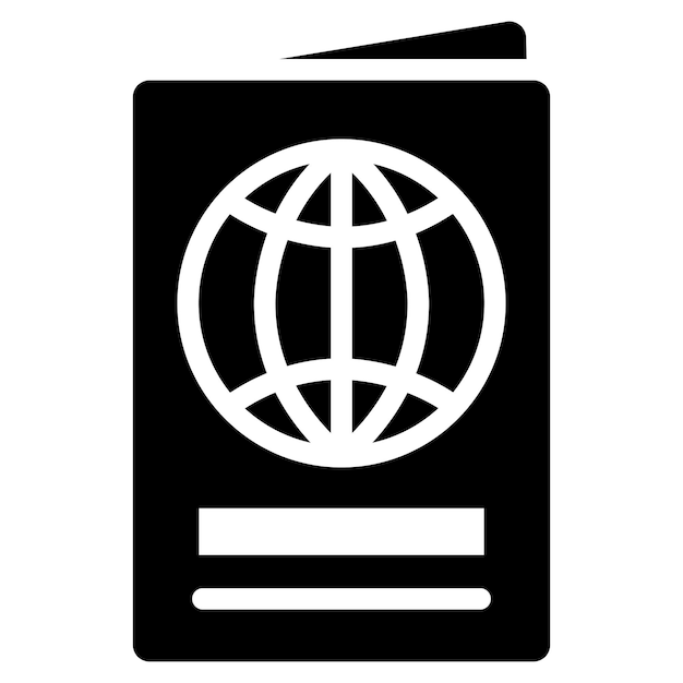 Imagen vectorial del icono del pasaporte Se puede utilizar para el avión