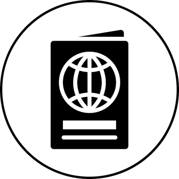Imagen vectorial del icono del pasaporte Se puede utilizar para el avión