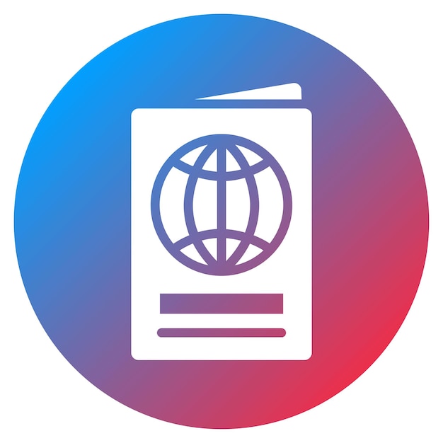 Imagen vectorial del icono del pasaporte Se puede utilizar para el avión