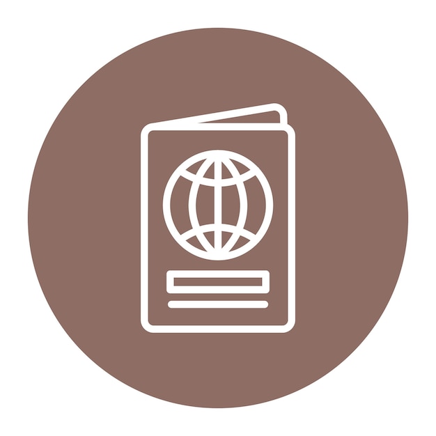 Imagen vectorial del icono del pasaporte Se puede utilizar para el avión