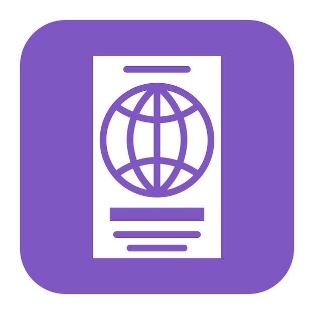 Imagen vectorial del icono del pasaporte Se puede utilizar para la estación de esquí