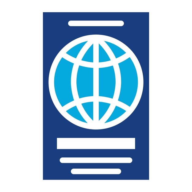 Imagen vectorial del icono del pasaporte Se puede utilizar para la estación de esquí