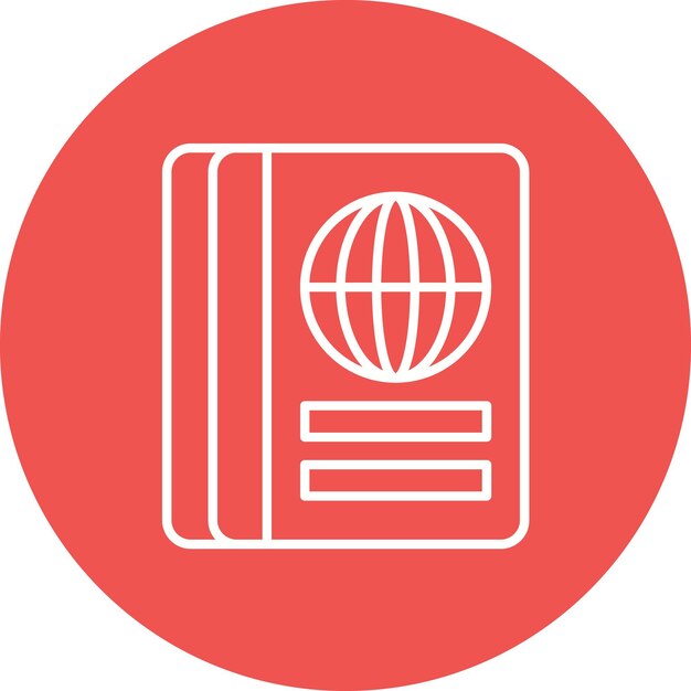 Imagen vectorial del icono del pasaporte Se puede utilizar para la gestión de hoteles