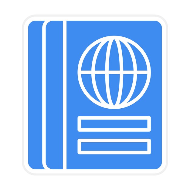 Imagen vectorial del icono del pasaporte Se puede utilizar para la gestión de hoteles