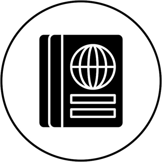 Imagen vectorial del icono del pasaporte Se puede utilizar para la gestión de hoteles