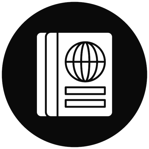 Imagen vectorial del icono del pasaporte Se puede utilizar para la gestión de hoteles