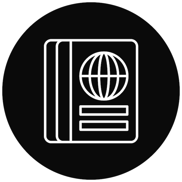 Imagen vectorial del icono del pasaporte Se puede utilizar para la gestión de hoteles