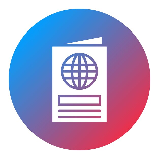 Imagen vectorial del icono del pasaporte Se puede utilizar para la planificación de vacaciones
