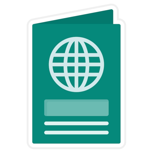 Imagen vectorial del icono del pasaporte Se puede utilizar para la planificación de vacaciones