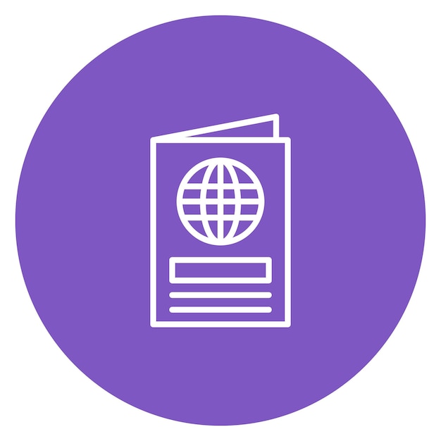 Imagen vectorial del icono del pasaporte Se puede utilizar para la planificación de vacaciones