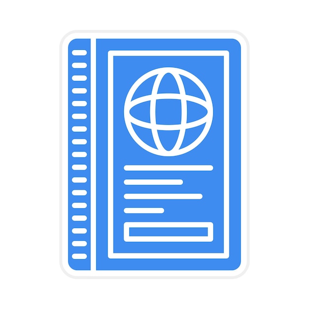 Imagen vectorial del icono del pasaporte Se puede utilizar para los servicios de dinero en línea