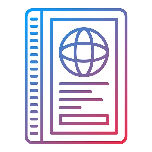 Imagen vectorial del icono del pasaporte Se puede utilizar para los servicios de dinero en línea