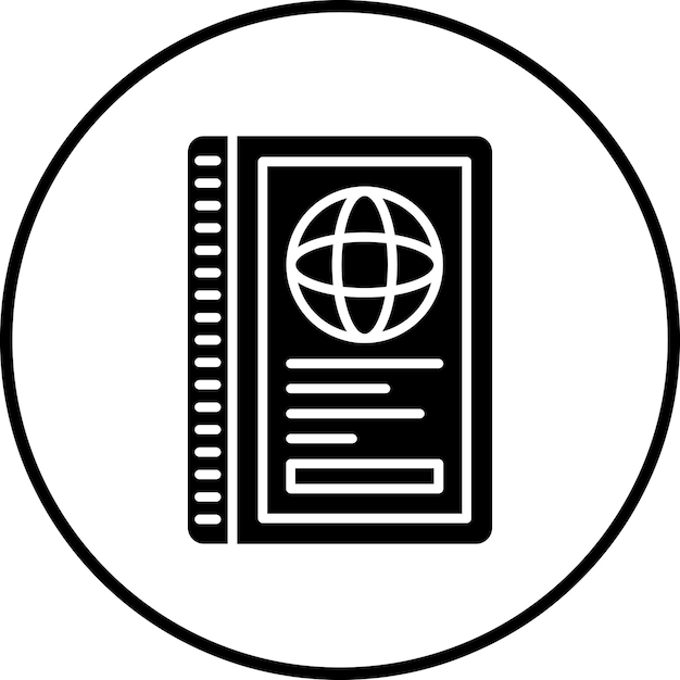 Imagen vectorial del icono del pasaporte Se puede utilizar para los servicios de dinero en línea