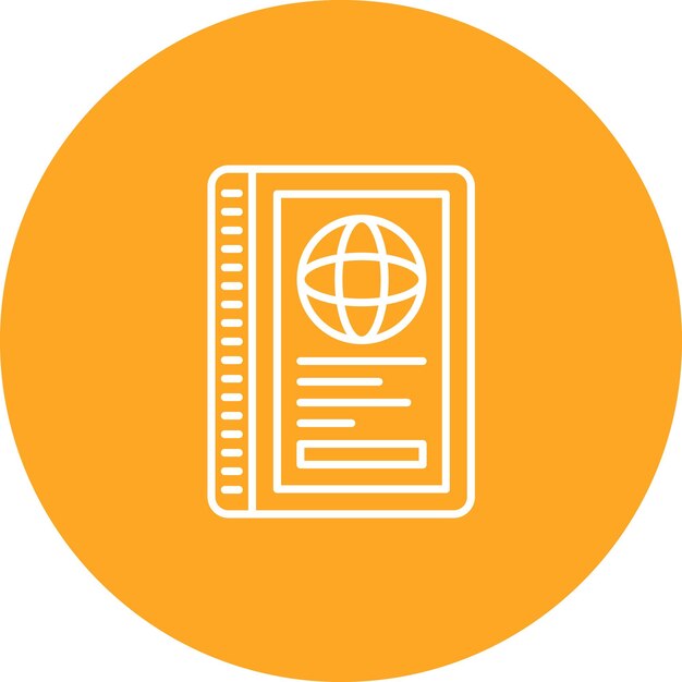 Imagen vectorial del icono del pasaporte Se puede utilizar para los servicios de dinero en línea