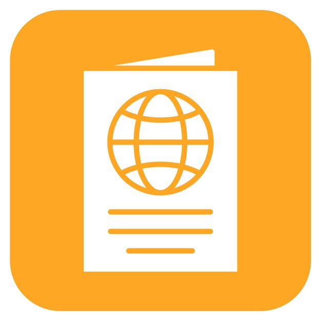 Imagen vectorial del icono del pasaporte Se puede utilizar para vacaciones y turismo