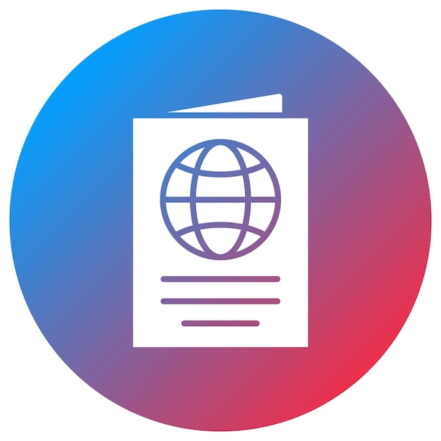 Imagen vectorial del icono del pasaporte Se puede utilizar para vacaciones y turismo