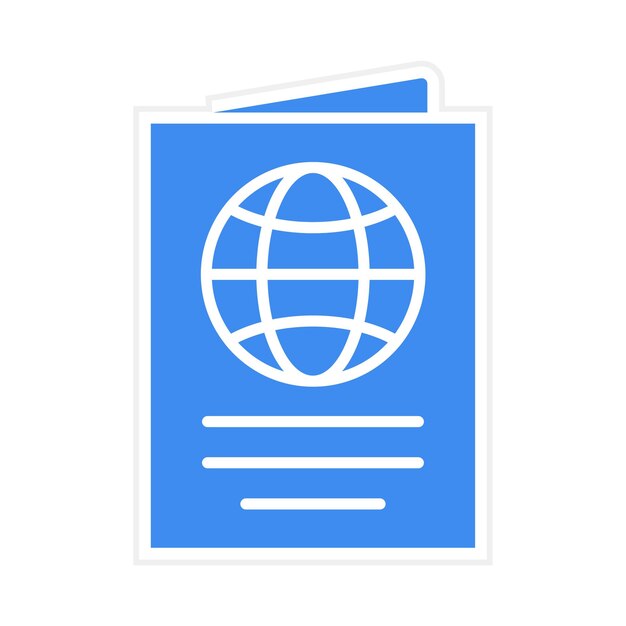 Imagen vectorial del icono del pasaporte Se puede utilizar para vacaciones y turismo