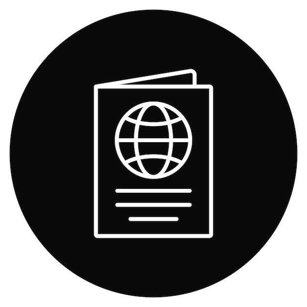 Imagen vectorial del icono del pasaporte Se puede utilizar para vacaciones y turismo