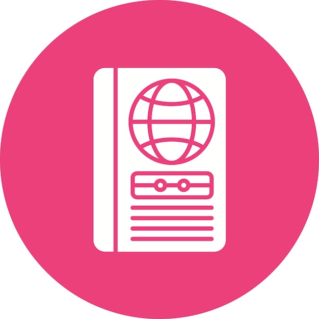 Imagen vectorial del icono del pasaporte Se puede utilizar para viajes