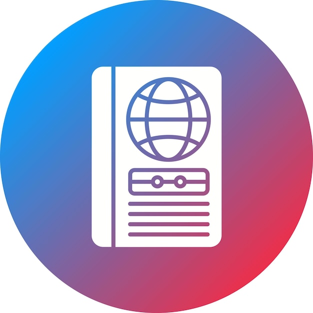 Imagen vectorial del icono del pasaporte Se puede utilizar para viajes