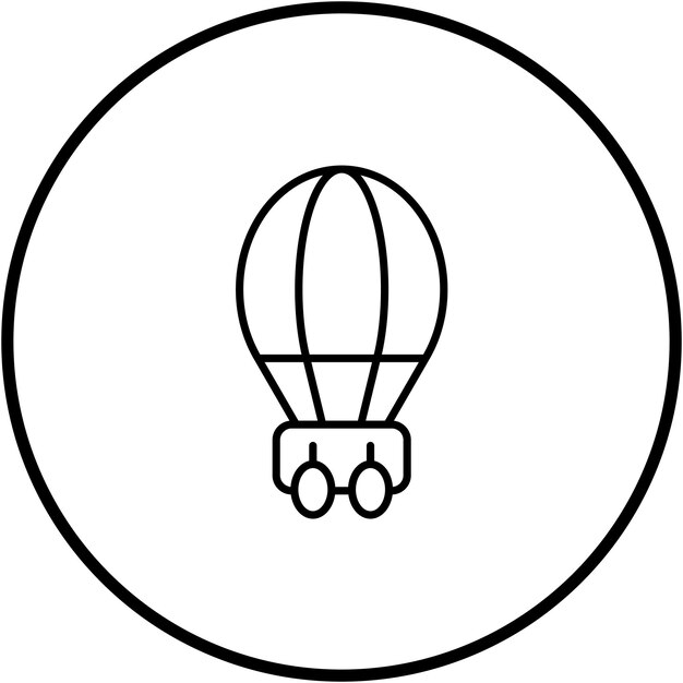 Imagen vectorial del icono del paseo en globo Se puede usar para el parque de atracciones