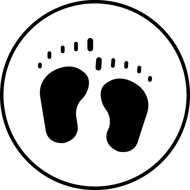 La imagen vectorial del icono de los pasos se puede usar para la peregrinación del Hajj
