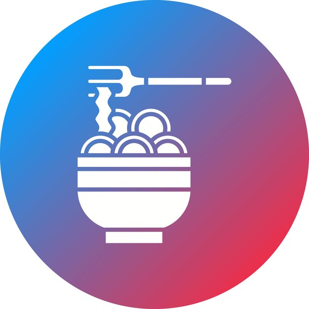 Imagen vectorial del icono de la pasta Se puede utilizar para el restaurante