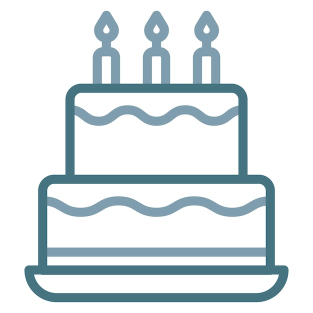 Imagen vectorial del icono del pastel de aniversario Se puede usar para el aniversario