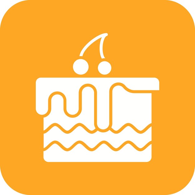 Imagen vectorial de icono de pastel de chocolate Se puede usar para dulces y caramelos
