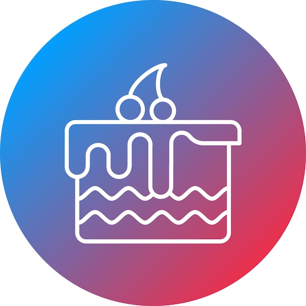 Imagen vectorial de icono de pastel de chocolate Se puede usar para dulces y caramelos