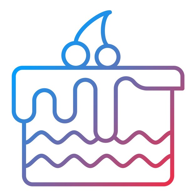 Imagen vectorial de icono de pastel de chocolate Se puede usar para dulces y caramelos